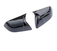 HZBHD Boîtier De Rétroviseur Extérieur Pour Tesla Pour Model 3 Pour Model Y Coque De Protection Pour Rétroviseurs Latéraux, Aspect Carbone Rétroviseur Coque(Noir brillant,2)
