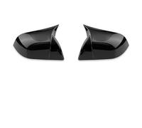 HZBHD Boîtier De Rétroviseur Extérieur Pour Tesla Pour Model 3 Pour Model Y Coque De Protection Pour Rétroviseurs Latéraux, Aspect Carbone Rétroviseur Coque(Noir brillant,1)