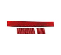 HZBHD Garniture De Console Centrale De Voiture Pour BMW Série 5 E60 2004-2010, Décoration De Panneau De Tableau De Bord, Autocollant Intérieur Bande décorative(ROUGE)
