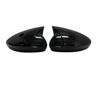 HZBHD Lot De 2 Coques De Rétroviseur Extérieur Pour FIAT Pour TIPO Pour EGEA 2015-2022 Coques De Rétroviseur Extérieur Avec Klaxon Rétroviseur Coque(Noir brillant)