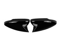 HZBHD Lot De 2 Coques De Rétroviseurs Voiture Pour Ford Pour Mustang Pour Mach E 2021-2022 Coques Extérieurs Aspect Carbone/noir Brillant Rétroviseur Coque(Noir brillant)