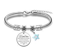 HZBLAZ Bracelet Bons Amis Personnalisé Noël Anniversaire Cadeaux Hommes Retour à L’école Motivation Souvenir Appréciation Copain Breloques Amitié Souhaits L'obtention Diplôme Présent