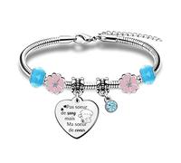 HZBLAZ Bracelet Noël Anniversaire Cadeau Meilleurs Amie Personnalisé Action de Grâce Motivation Souvenir Soeur Appréciation Femmes Bracelet Breloques Amitié Retour à L'école L'obtention Diplôme