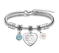 HZBLAZ Ma Femme Bracelet Personnalisé Noël Cadeaux D'anniversaire Épouse Mariage Anniversaire Famille Se Rassembler Jour Citations Taction Grâce Bijoux Rappel Amour pour Toujours Souvenir