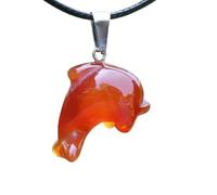 HZCVSG 5pc Agate Rouge à la Main Animal Soleil Luck Pendants Collier ''