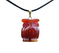 HZCVSG 5pc Agate Rouge à Main Animal de la Pierre du Soleil Luck Pendants Collier ''