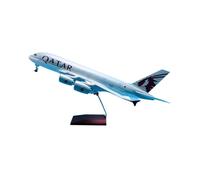 HZCVSG Avions Diecast avec Roues lumières pour A380 Qatar Aircraft Model Collection 46 cm
