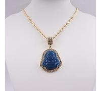 HZCVSG Bouddha Pendant Petite Grande Taille Hip Hop Men's Women's Corde Chain Collier Crystal Iced Out Rapper Singer Jewelry