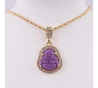 HZCVSG Bouddha Pendant Petite Grande Taille Hip Hop Men's Women's Corde Chain Collier Crystal Iced Out Rapper Singer Jewelry