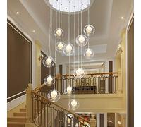 HZCVSG Chandelier de Billes Modernes en Verre Plastique pour Salle à Manger Appartement Duplex Rotatif Diamètre des Billes 12 cm