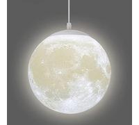 HZCVSG Creative 3D Printing Plafond Light Univers Planet Moon Hauteur Pendre réglable Chandelier Children's Tardif Gar Undier Restaurant Chambre Sallow