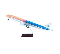 HZCVSG Diecast Airplanes 158 pour Boeing B777-300 KLM Modèle d'avions 47cm avec Roues lumières