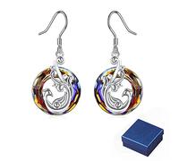 HZCVSG Girl Crystal Collier, pour Self - S925 J'Ai survécu Parce brûle Plus Brillant Que Le feu Autour de Moi des Cadeaux d'oreilles colorés en Cristal Phoenix (g)