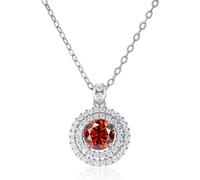HZCVSG Girls Bijoux Accessoires 1 Collier Pendentif Moisanite pour Femmes Coup Round Color Lab Créé de Diamants Colliers Perfectionne
