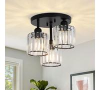 HZCVSG Light de Plafond en Cristal Semi-Flush Moderne Light Light/Éclairage de intérieur pour Le Couloir du Salon Entrée - Aménagement de Plafond élégant