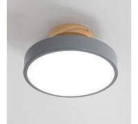HZCVSG Nordic Wood Semi Flux MOULL LETRACHE avec Drum DUMIN 13W Iron Chandelier pour l'escalier Entrée Balcon Couloir Éclairage de 9 Pouces près des plafonniers