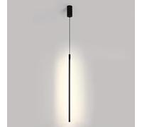 HZCVSG Pendant Black Moderne Modi Lampe linéaire pour Chambre à Coucher Salon Sleek Long Tube Chandelier Élégant Plafond Lightture Idéal pour la décoration intérieure