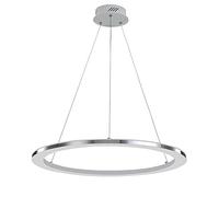 HZCVSG Pendant - Chandelier Rond Moderne pour Salle à Manger Hauteur réglable Chrome Minimaliste Lampe de Suspension Minimaliste pour Le Bureau du Salon Espace de Travail 1-Light Fixture