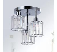 HZCVSG Plafonnage à Plafond en Cristal Semi-Flush Moderne Aménagement de/Éclairage pour Le Couloir du Salon - Élégant Éclairage intérieur
