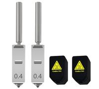 HzdaDeve Lot de 2 buses en acier trempé intégrées de 0,4 mm pour Kobra S1 Max Combo avec 2 embouts en silicone Quick-Swap High Flow High Speed Throat Tube Buses Tête d'impression Hot End pour