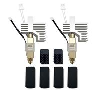 HzdaDeve Lot de 2 extrudeuses à tête d'impression Centauri - En céramique - 0,2 mm - 0,4 mm - Pour extrudeuse Centauri - Dissipateur thermique avec couvercle en silicone supplémentaire 2 pièces et 2