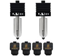 HzdaDeve Lot de 2 extrudeuses H2D Combo Hotend Print 0,4 mm avec buse en acier trempé haute température avec 2 chaussettes en silicone pour imprimante 3D Bambu Lab H2D Combo/AM2 Pro/AMS HT