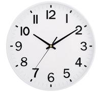HZDHCLH Horloge Murale silencieuse de 30,5 cm sans tic-tac pour Salon, Chambre à Coucher, Cuisine, Bureau (Fond Blanc)