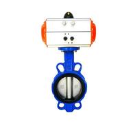 HZDXWXOJ Vanne Papillon pneumatique à Double Effet 2" DN50, Type Wafer, Joint EPDM