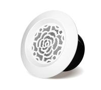 HZEPDVT Abs Rond Fantaisie système d'air Frais Sortie persiennes Ventilateur de Ventilation Couvercle de Sortie Couvercle de Ventilation Prise d'air Frais Sortie 100mm Blanc 1 pièce(100mm)
