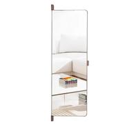 HZEPDVT Armoire cachée avec Miroir Coulissant, Miroir de Dressing, Miroir Mural Pleine Longueur, Miroir Rotatif Pliable 120 x 40 cm, Noir(Rose Gold,130 * 40cm)