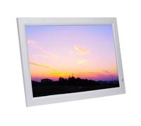 HZEPDVT Cadre Photo numérique carrousel entièrement Automatique de 24 Pouces, écran HD IPS, Lecteur vidéo d'album Photo électronique, avec Support Mural, WiFi en Option(White,Without WiFi)