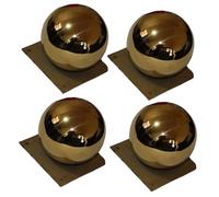 HZEPDVT Pieds de canapé à Boule d'or en Acier Inoxydable plaqué Titane Pieds de canapé en Or Pieds de quincaillerie à Boule Creuse en métal Accessoires de Meubles Ronds