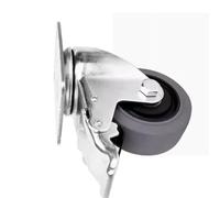 HZEPDVT Roulette Conductrice Antistatique Moyenne Épaissie 3 Pouces 4 Pouces 5 Pouces Roue Universelle Silencieuse sans Couture Roue en Caoutchouc TPR Gris 1(4 inches,Brake)