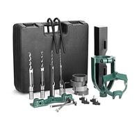 Hzexun Accessoires de Mortaiseuse pour Perceuse à Colonne - Ensemble de Localisateur D'établi pour Mortaiser - Foret à Ciseau Creux à Trou Carré pour le Travail du Bois