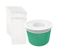 hzexun Chaussettes de Skimmer de Piscine, Lot de 30 Réutilisable Filtres en Tissu de Nylon Skimmer pour Panier de Skimmer, Filtre de Pompe Piscine, Spa (Lot de 30)
