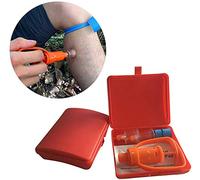 hzexun Kit de morsure d'abeille, kit de pompe d'aspiration de piqûre, extracteur de venin, outil de sécurité de premiers secours, premiers secours pour le camping et la randonnée