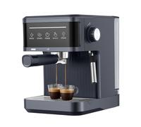 hzexun Machine Expresso avec Mousseur à Lait Manuel, Café à pompe, Café moulu ou dosettes pour Espresso et cappuccino, 20 bars, Buse vapeur, Réservoir de 1,8 L