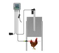 hzexun Porte De Poulailler Automatique Avec Trappe 30x32cm, Ouvre-porte De Poulailler Télécommande (Capteur de Lumière)