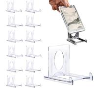HZHSSG Présentoir Acrylique de Cartes Mini 12 Pièces - Support Réglable en Présentoir pour Cartes de Collection, Cartes PSA, Cartes de Baseball, Cartes de Sport