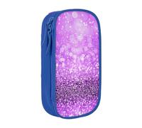 HZHUAOEG Trousse à crayons à paillettes violettes scintillantes pour étudiants, filles, garçons, grande capacité avec grands compartiments pour l'école, le bureau, la papeterie, noir, bleu, Taille