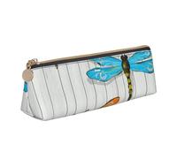 HZHUAOEG Trousse à crayons triangulaire avec symbole Yin Yang pour étudiants, filles, garçons, trousse à crayons en cuir, organisateur de bureau, trousse à crayons simple et durable, Clôture