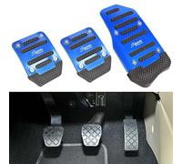 HZHUNS Pédales Antidérapantes de Voiture Kit pour Opel Agila, Pédales de Voiture à Transmission Manuelle/Automatique, Antiderapant Couvre-Pédales Sport en Aluminium, Manual Transmission- Blue