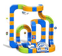 Hzitcigm Circuit Train Electrique, 225 Pièces (80 Rails + 2 Trains) Train Électrique Enfant 3D Anti-Gravité Bloc de Piste Cube Track DIY STEM Éducatif et Cadeau pour Enfants 3 4 5 6 7 8 Ans