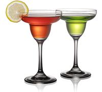 HZIYOU Lot de 2 verres à Margarita - Verres à cocktail transparents pour martinis, manhattans, vodka, gin et cocktails (6 oz)..