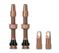 HZJD 2Pièces Valves Presta Tubeless, Désert, Outil intégré de dépose du cœur de Valve(44 mm)