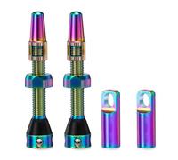 HZJD 2Pièces Valves Presta Tubeless, Néon, Tige de Valve Tubeless (44 mm)