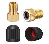 HZJD Adaptateur Valve Presta, Conversion de Presta en Schrader pour vélos, Gonfler Vos pneus avec Une Pompe Standard ou Un compresseur d'air, pièces Bouchons de Valve de Pneu(2pièces)