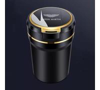HZLGL Cendrier Voiture pour Aston Martin DBX DB11 DB09 DBS V8 Vantage, Cendrier Portable avec LED Détachable à Nettoyage Facile,Gold-C