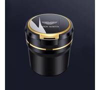 HZLGL Cendrier Voiture pour Aston Martin DBX DB11 DB09 DBS V8 Vantage, Cendrier Portable avec LED Détachable à Nettoyage Facile,Gold-B