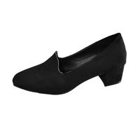 HZling Chaussure Femme Bottines Courtes à Talons Hauts pour Femmes, Chaussures Simples, Grande Taille, rétro, tête Ronde, Talon épais, Bouche Profonde